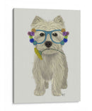 West Highland Terrier Flower Glasses - Fab Funky | Cuadro decorativo de Canvas Lab
