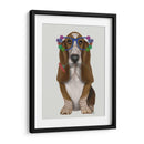 Gafas De Flores De Sabueso De Basset - Fab Funky | Cuadro decorativo de Canvas Lab