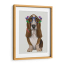 Gafas De Flores De Sabueso De Basset - Fab Funky | Cuadro decorativo de Canvas Lab