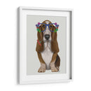 Gafas De Flores De Sabueso De Basset - Fab Funky | Cuadro decorativo de Canvas Lab