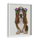 Gafas De Flores De Sabueso De Basset - Fab Funky | Cuadro decorativo de Canvas Lab