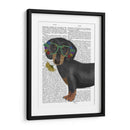Gafas De Flores Dachshund - Fab Funky | Cuadro decorativo de Canvas Lab