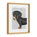 Gafas De Flores Dachshund - Fab Funky | Cuadro decorativo de Canvas Lab