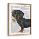Gafas De Flores Dachshund - Fab Funky | Cuadro decorativo de Canvas Lab
