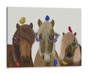 Trío De Caballos Con Gafas De Flores - Fab Funky | Cuadro decorativo de Canvas Lab