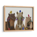 Trío De Caballos Con Gafas De Flores - Fab Funky | Cuadro decorativo de Canvas Lab