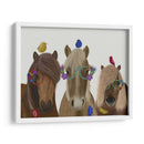 Trío De Caballos Con Gafas De Flores - Fab Funky | Cuadro decorativo de Canvas Lab