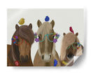 Trío De Caballos Con Gafas De Flores - Fab Funky | Cuadro decorativo de Canvas Lab