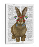 Conejo Y Gafas De Flores. - Fab Funky | Cuadro decorativo de Canvas Lab