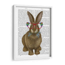 Conejo Y Gafas De Flores. - Fab Funky | Cuadro decorativo de Canvas Lab