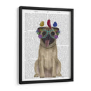 Gafas De Pug Y Flores - Fab Funky | Cuadro decorativo de Canvas Lab
