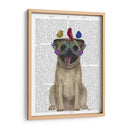 Gafas De Pug Y Flores - Fab Funky | Cuadro decorativo de Canvas Lab