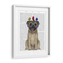 Gafas De Pug Y Flores - Fab Funky | Cuadro decorativo de Canvas Lab