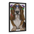 Gafas De Flores De Sabueso De Basset II - Fab Funky | Cuadro decorativo de Canvas Lab