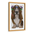 Gafas De Flores De Sabueso De Basset II - Fab Funky | Cuadro decorativo de Canvas Lab