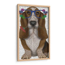 Gafas De Flores De Sabueso De Basset II - Fab Funky | Cuadro decorativo de Canvas Lab