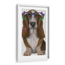 Gafas De Flores De Sabueso De Basset II - Fab Funky | Cuadro decorativo de Canvas Lab