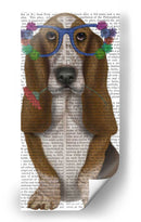 Gafas De Flores De Sabueso De Basset II - Fab Funky | Cuadro decorativo de Canvas Lab