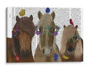 Trío De Caballos Con Gafas De Flores Periódico - Fab Funky | Cuadro decorativo de Canvas Lab
