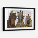 Trío De Caballos Con Gafas De Flores Periódico - Fab Funky | Cuadro decorativo de Canvas Lab