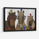 Trío De Caballos Con Gafas De Flores Periódico - Fab Funky | Cuadro decorativo de Canvas Lab
