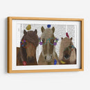 Trío De Caballos Con Gafas De Flores Periódico - Fab Funky | Cuadro decorativo de Canvas Lab