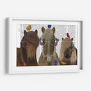 Trío De Caballos Con Gafas De Flores Periódico - Fab Funky | Cuadro decorativo de Canvas Lab