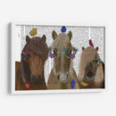 Trío De Caballos Con Gafas De Flores Periódico - Fab Funky | Cuadro decorativo de Canvas Lab