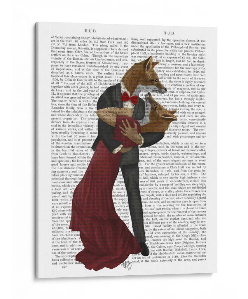 Bailarines Románticos De Zorros - Fab Funky | Cuadro decorativo de Canvas Lab