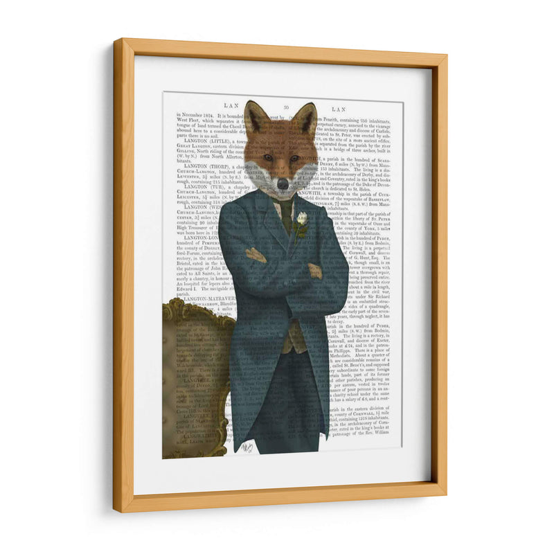 Fox Victorian Gentleman Retrato - Fab Funky | Cuadro decorativo de Canvas Lab