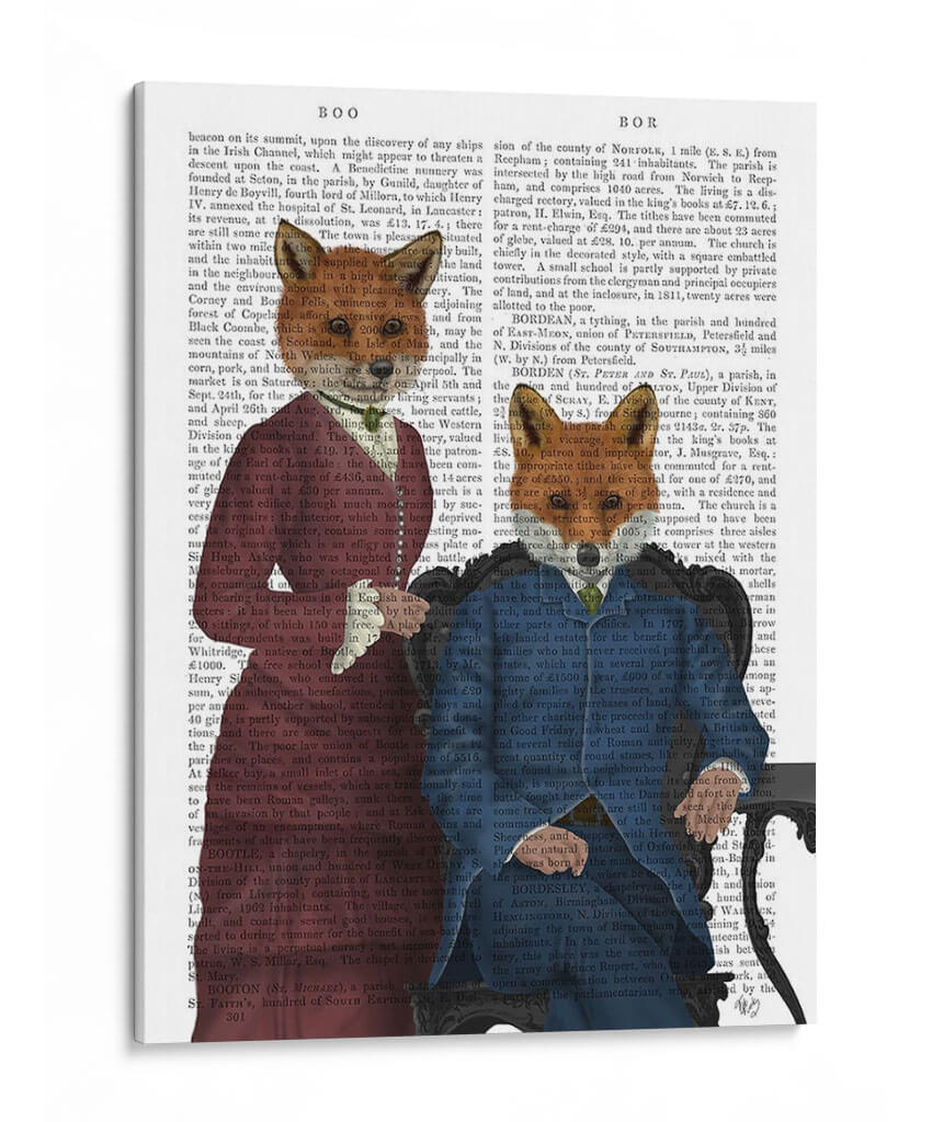 Fox Pareja Eduardianos - Fab Funky | Cuadro decorativo de Canvas Lab