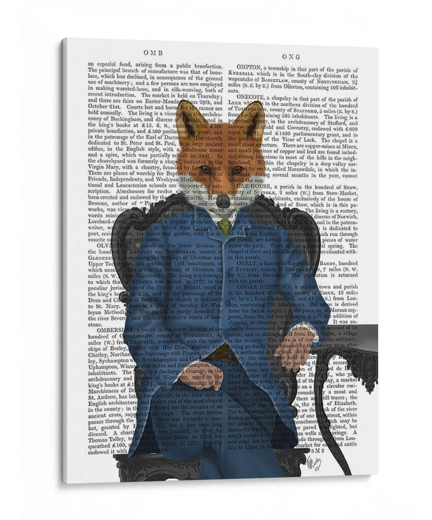 Fox Edwardian Gent, Portrtait - Fab Funky | Cuadro decorativo de Canvas Lab