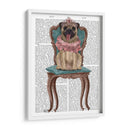 Princesa Pug En Silla - Fab Funky | Cuadro decorativo de Canvas Lab