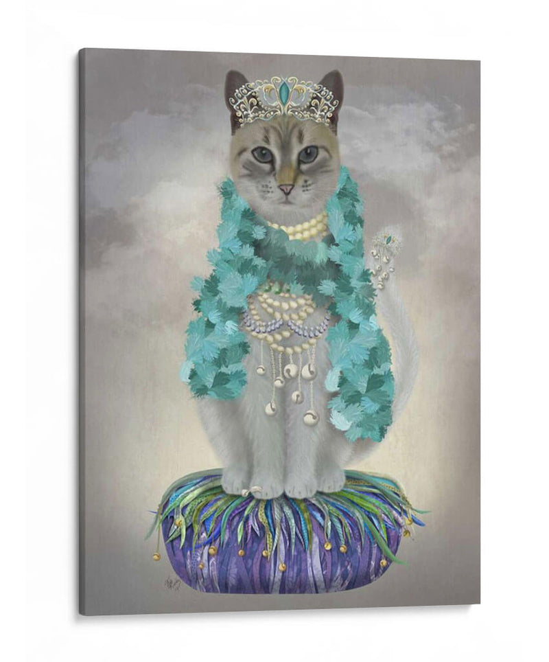 Gato Gris Con Campanas, Llena - Fab Funky | Cuadro decorativo de Canvas Lab