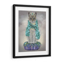 Gato Gris Con Campanas, Llena - Fab Funky | Cuadro decorativo de Canvas Lab