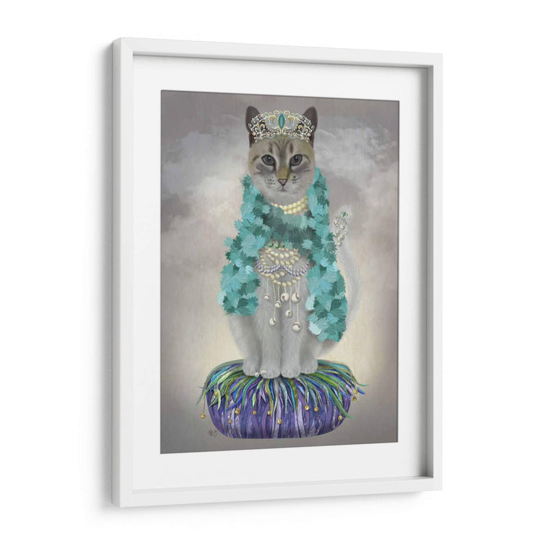 Gato Gris Con Campanas, Llena - Fab Funky | Cuadro decorativo de Canvas Lab