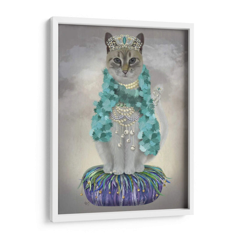 Gato Gris Con Campanas, Llena - Fab Funky | Cuadro decorativo de Canvas Lab