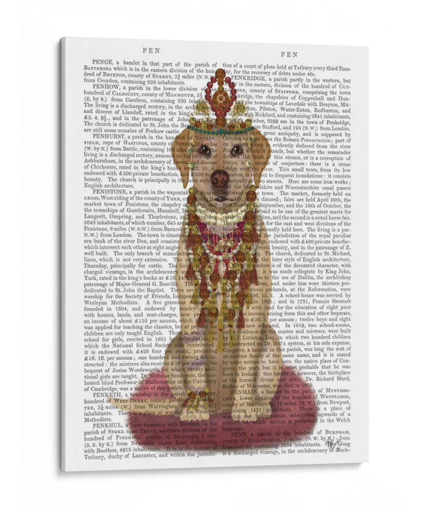 Labrador Amarillo Y Tiara, Completo. - Fab Funky | Cuadro decorativo de Canvas Lab