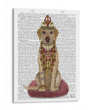 Labrador Amarillo Y Tiara, Completo. - Fab Funky | Cuadro decorativo de Canvas Lab