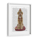 Labrador Amarillo Y Tiara, Completo. - Fab Funky | Cuadro decorativo de Canvas Lab
