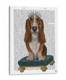 Basset Hound Y Tiara - Fab Funky | Cuadro decorativo de Canvas Lab