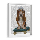 Basset Hound Y Tiara - Fab Funky | Cuadro decorativo de Canvas Lab