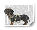 Dachshund Y Perlas - Fab Funky | Cuadro decorativo de Canvas Lab