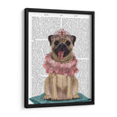 Princesa Pug En Cojín - Fab Funky | Cuadro decorativo de Canvas Lab
