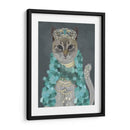Gato Gris Con Campanas, Retrato - Fab Funky | Cuadro decorativo de Canvas Lab