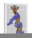 Jirafa Con Boa Púrpura - Fab Funky | Cuadro decorativo de Canvas Lab