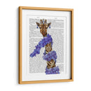 Jirafa Con Boa Púrpura - Fab Funky | Cuadro decorativo de Canvas Lab