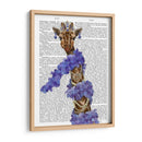 Jirafa Con Boa Púrpura - Fab Funky | Cuadro decorativo de Canvas Lab