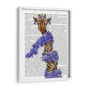 Jirafa Con Boa Púrpura - Fab Funky | Cuadro decorativo de Canvas Lab