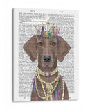 Weimaraner Con Tiara - Fab Funky | Cuadro decorativo de Canvas Lab